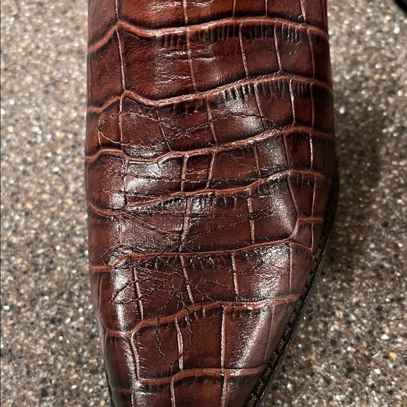 Sam Edelman Dark Brown Crocodile Western Windsor Boots Size 8 - Picture 7 of 10